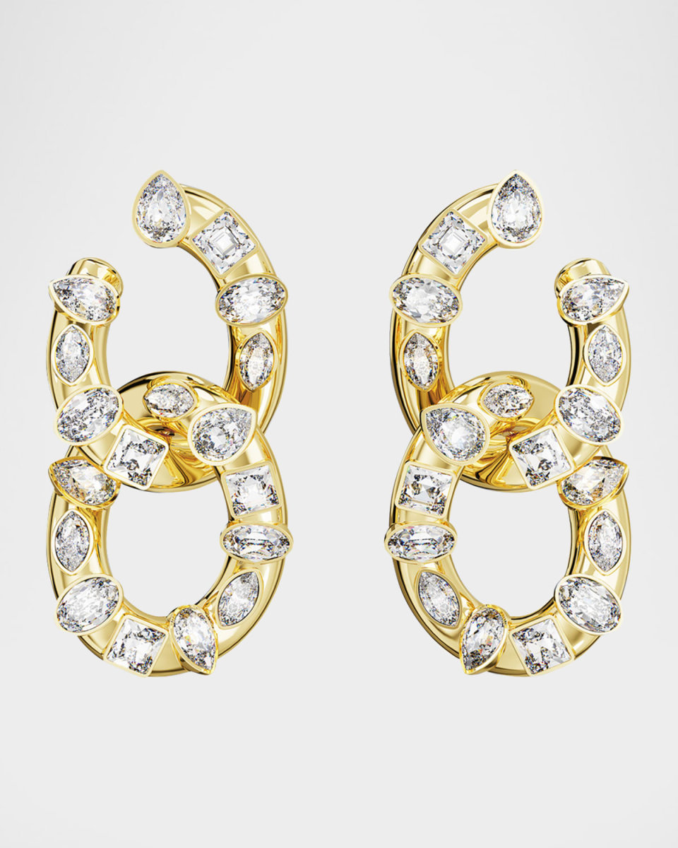 Dextera Mix-Cut Crystal Hoop Earrings